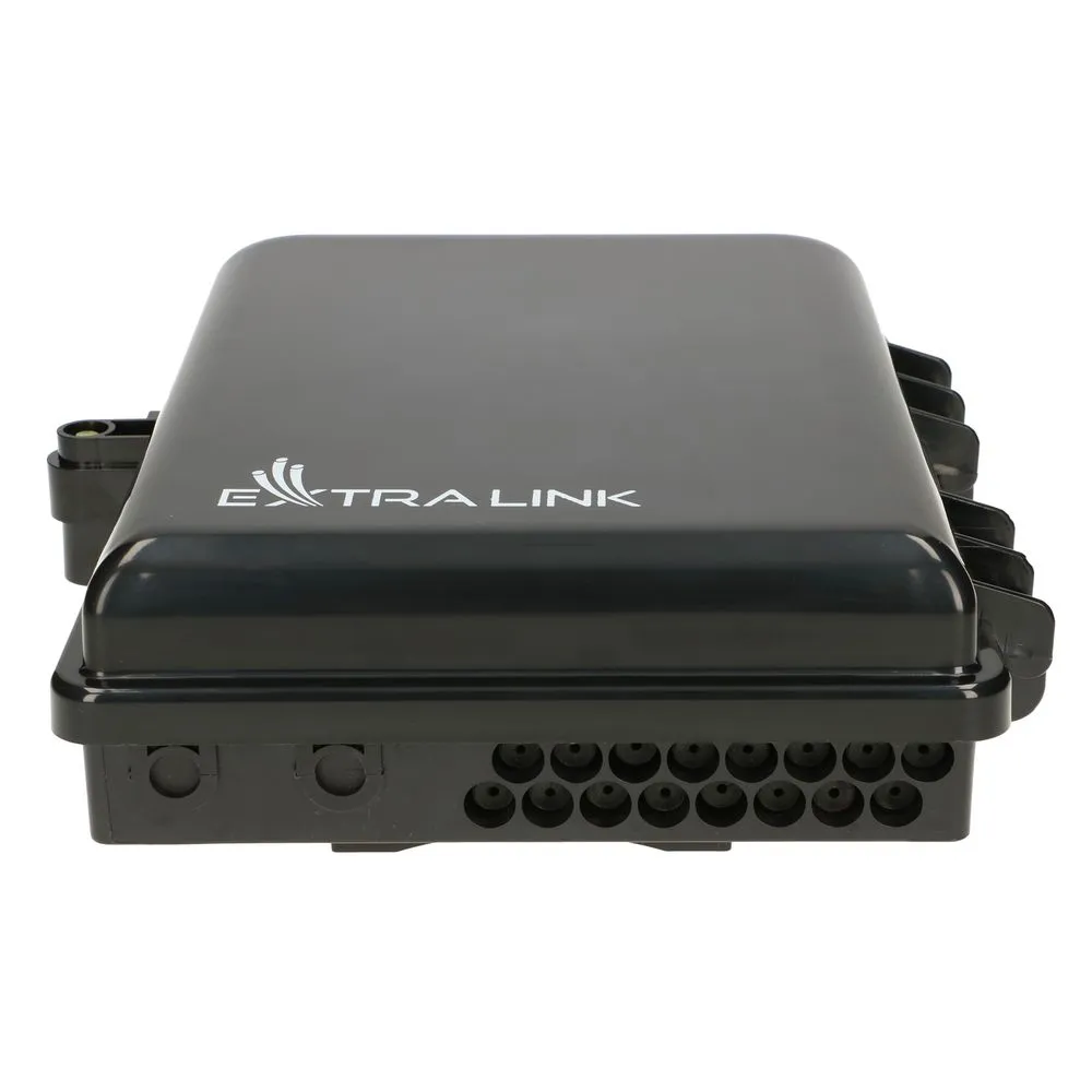 Extralink Eliza V2 | Caja de fibra óptica | 16 soldaduras, negro, mid-span Typ montażu mufyŚcienny
