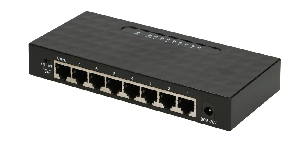 Extralink ENYO | Switch | 8x 10/100/1000Mb/s Gigabit, Desktop Typ obudowyDesktop
