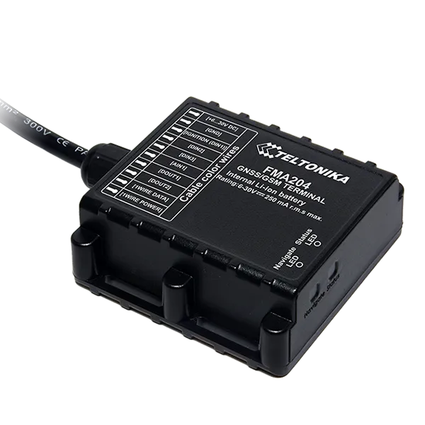 Teltonika FMB204 | Lokátor GPS| Vodotěsný IP67, GNSS, GSM, Bluetooth, záložní baterie Pamięc wbudowana 128MB