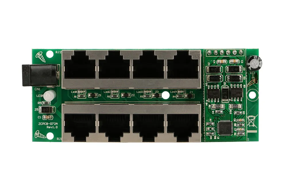 Extralink 4 Puertos | Gigabit PoE Inyector | Activo, 4 puertos Gigabit 802.3at/af, Modo A 5