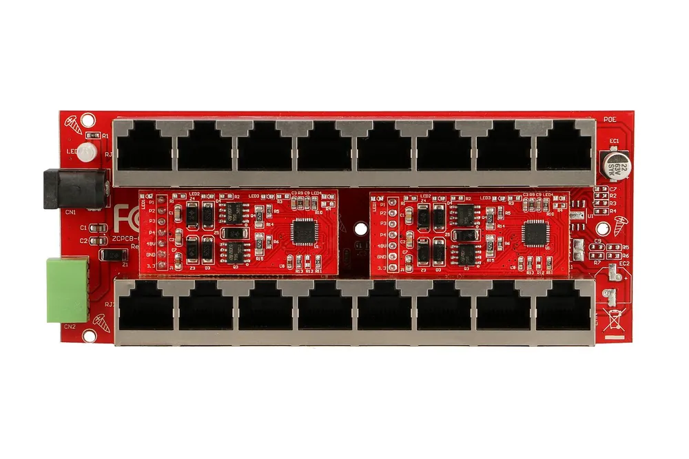 Extralink 8 Puertos | Gigabit PoE Inyector | Active, 8 puertos Gigabit 802.3at/af, Modo A 5