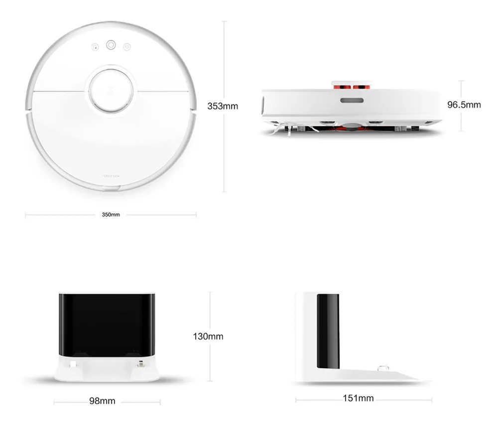 Xiaomi Mija Roborock S50 | Robot Aspirador | Mi Robot Vacuum Cleaner 2 Blanco Rodzaj odkurzaczaRobot sprzątający