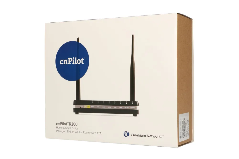 Cambium CNPILOT R200 | Router WiFi | VoIP Gateway, 2,4GHz, 4x RJ45 100Mb/s, 2x RJ11 Standardy sieci bezprzewodowejIEEE 802.11n