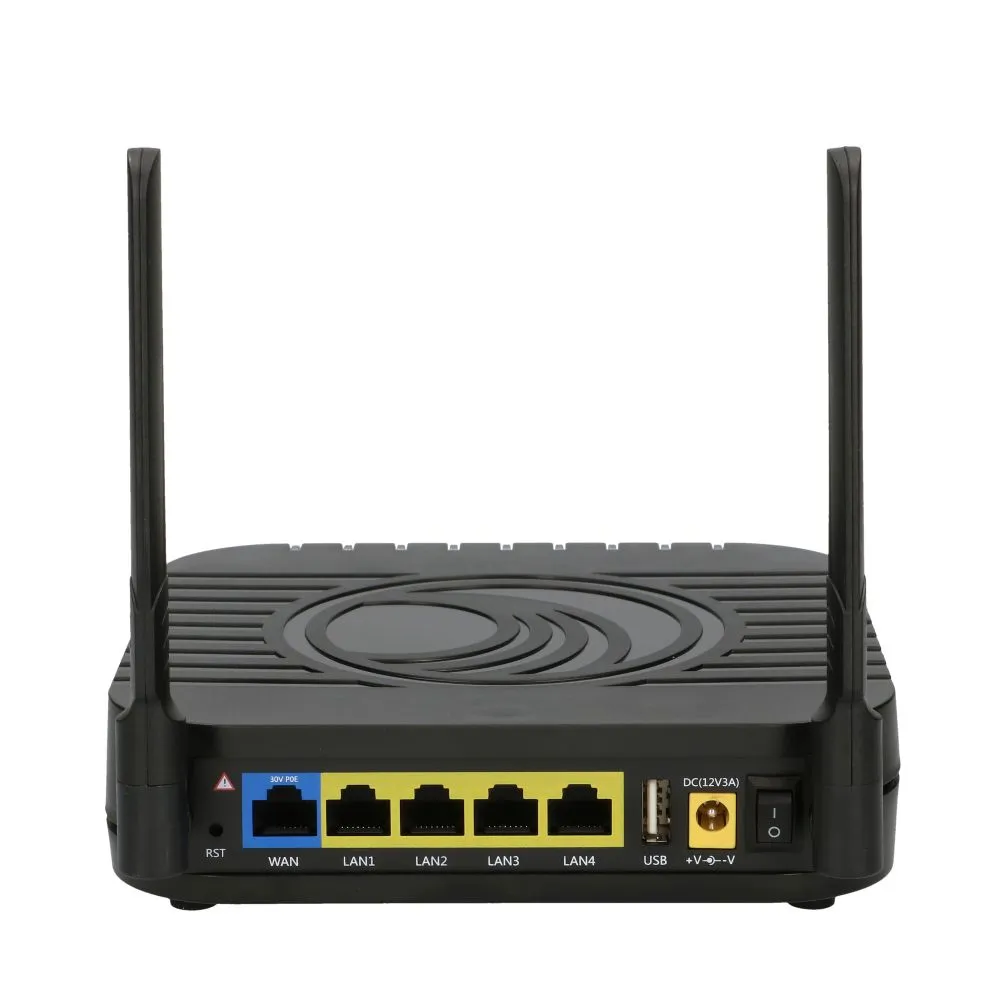 Cambium CNPILOT R201P | Router WiFi | VoIP Gateway, AC Dual Band, 4x RJ45 1000Mb/s, 2x RJ11, wyjście PoE Ilość portów WAN2x RJ11
