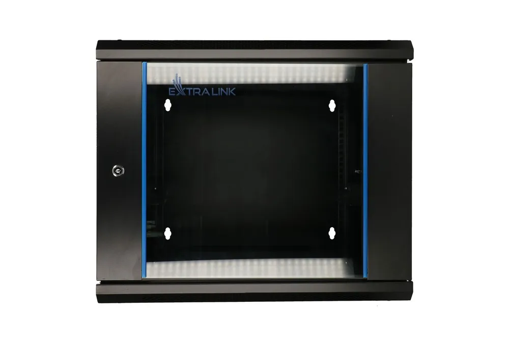 Extralink 6U 600x600 AZH Negro | Armario rackmount | montaje en la pared, tipo swing Głębokość600mm