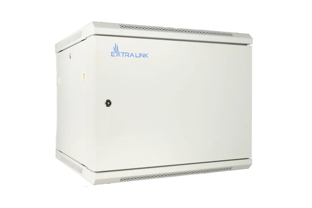 Extralink 9U 600x600 ASP Gris | Armario rackmount | montaje en la pared, puerta de metal Typ szafyWisząca