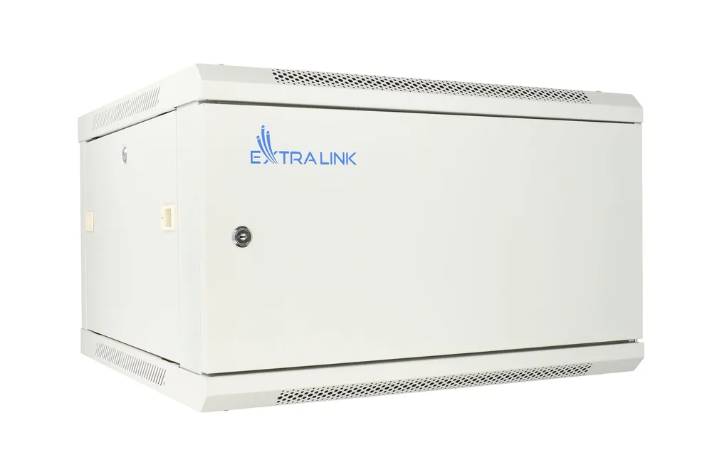 Extralink 6U 600x600 ASP Gris | Armario rackmount | montaje en la pared, puerta de metal Typ szafyWisząca