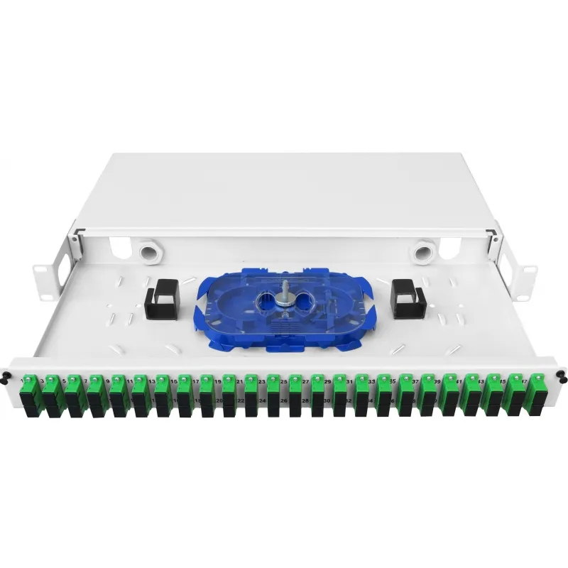 Mantar PS 19" 1U SC 24 Duplex Slide NG | Przełącznica światłowodowa | wysuwana bez prowadnic, głębokość 290 mm KolorSzary