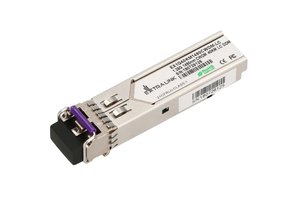 Extralink SFP 1.25G | Modul SFP CWDM | 1,25Gbps, 1490nm, single mode, 40km, LC, proM Dystans transmisjiPowyżej 20km