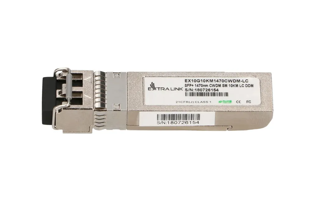 Extralink SFP+ 10G | Modul SFP+ CWDM | 10Gbps, 1470nm, single mode, 10km, LC, DOM Złącze wyjścioweLC