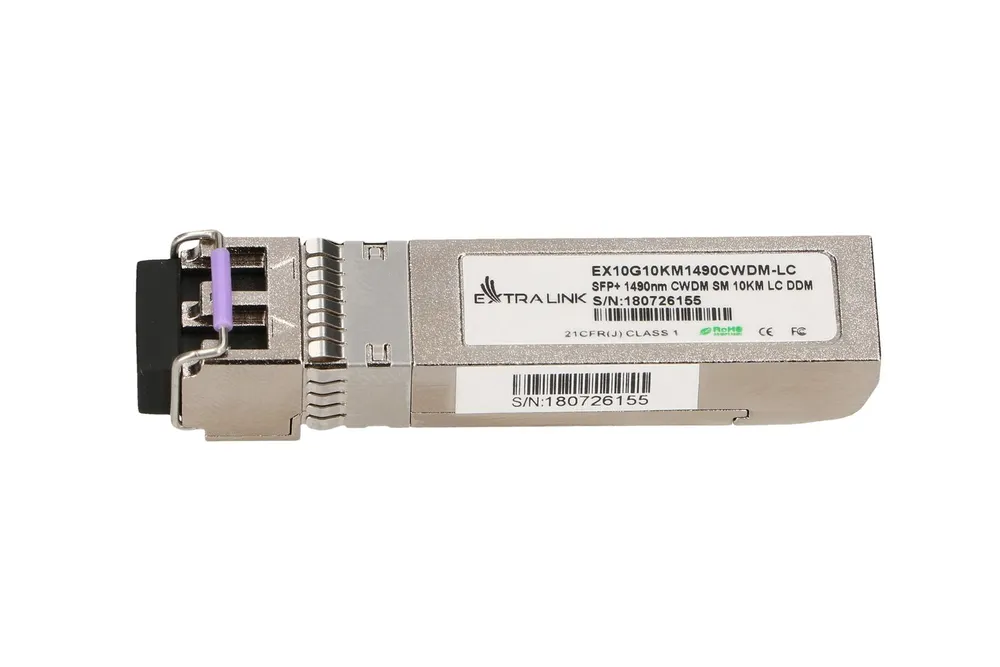 Extralink SFP+ 10G | SFP+ CWDM-Modul | 10Gbps, 1490nm, single mode, 10km, LC, DOM Złącze wyjścioweLC