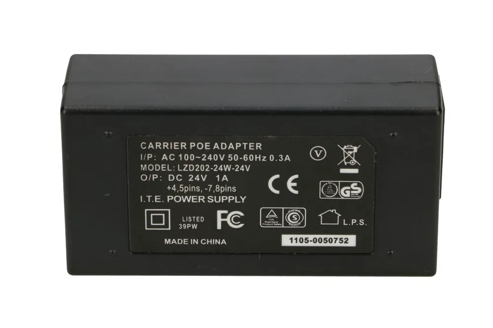 Extralink POE-24-24W | PoE Fuente de alimentación | 24V, 1A, 24W, AC cable incluido Typ wyjścia zasilaczaPoE 100Mb/s