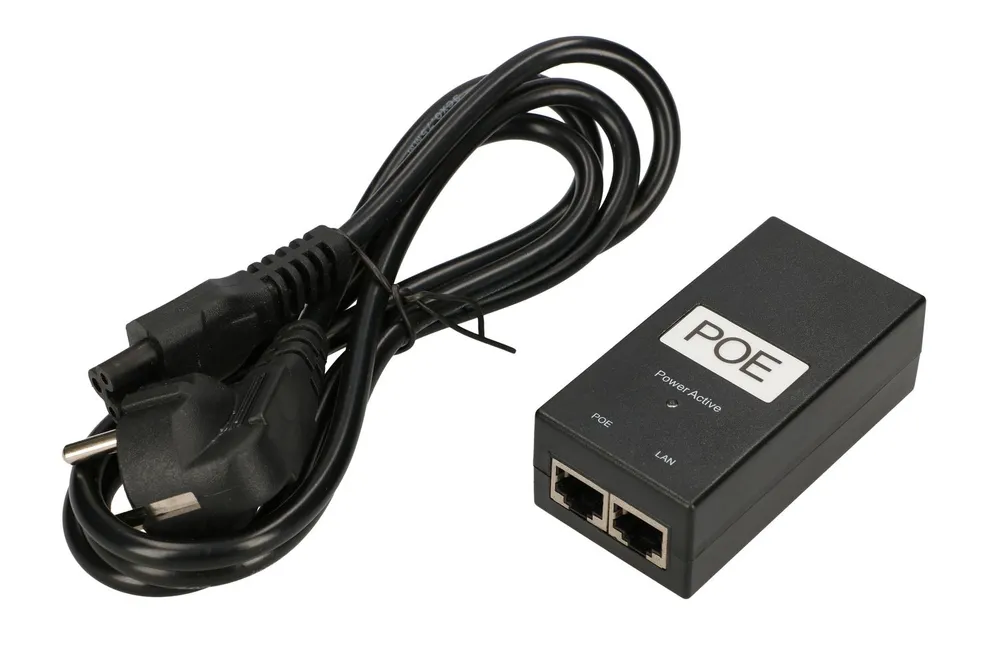 Extralink POE-48-24W-G | Zdroj napájení PoE | 48V, 0,5A, 24W, Gigabit, kabel v sadě 802.3af/at Typ wyjścia zasilaczaPoE 1Gb/s