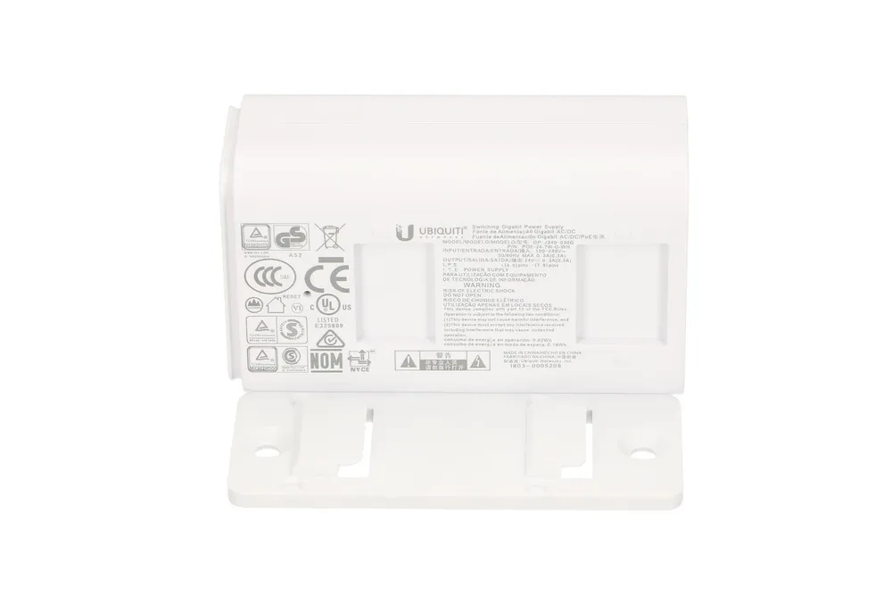 Ubiquiti W-POE-24-7,2W OEM | Fuente de alimentación PoE | 24V, 0,3A, 7,2W, Blanco Typ wyjścia zasilaczaPoE 100Mb/s