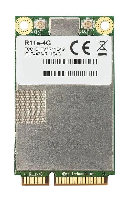 MikroTik R11E-4G | miniPCI-e Tarjeta | 4G, LTE, para LtAP mini, wAP R, RBM11G, RBM33G 0