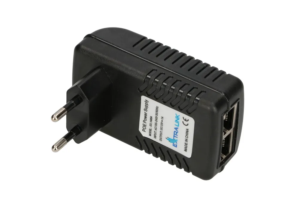 Extralink POE-12-12W | Zasilacz PoE | 12V, 1A, 12W, wtyk do gniazda elektrycznego Napięcie wyjściowe12V