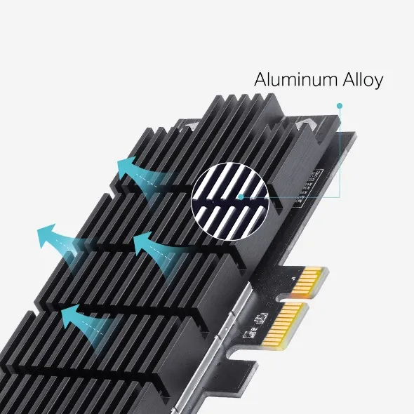 TP-LINK ARCHER T6E AC1300 WIRELESS DUAL BAND PCI EXPRESS ADAPTER Ilość portów LANNie dotyczy