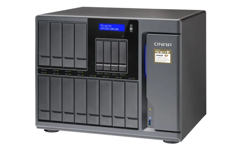 TS-1677X-1600-8G | Servidor NAS | SATA 6Gbps, 4x Gbe LAN, 2x 10 Gbe LAN, máximo. 16x HDD/SSD Maksymalna ilość dysków16