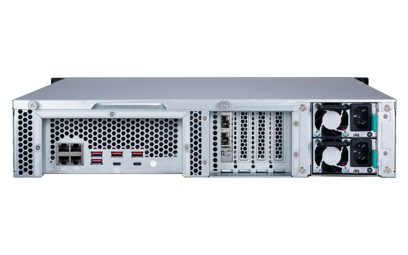 TS-1283XU-RP-E2124-8G | Servidor NAS | SATA 6Gbps, 4x Gigabit LAN, 2x SFP+, max. 12x HDD/SSD, 2U rack Seria procesoraIntel Xeon /Quad-Core/