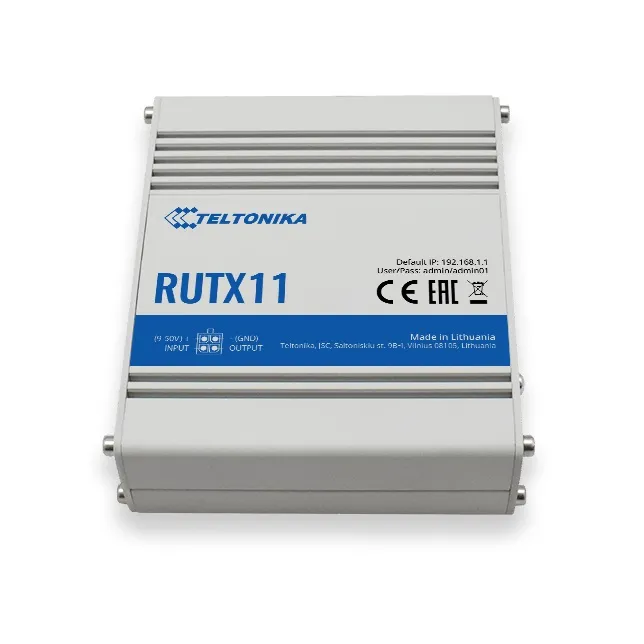 Teltonika RUTX11 | Profesjonalny przemysłowy router 4G LTE | Cat 6, Dual Sim, 1x Gigabit WAN, 3x Gigabit LAN, WiFi 802.11 AC Częstotliwość pracyLTE