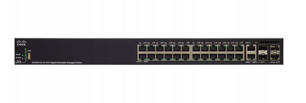 Cisco SG350X-24 | 24x Gigabit RJ45 Switch, 2x 10G Combo(RJ45/SFP+), 2x SFP+, Apilable Ilość portów WAN2x 10G Combo (RJ45/SFP+)