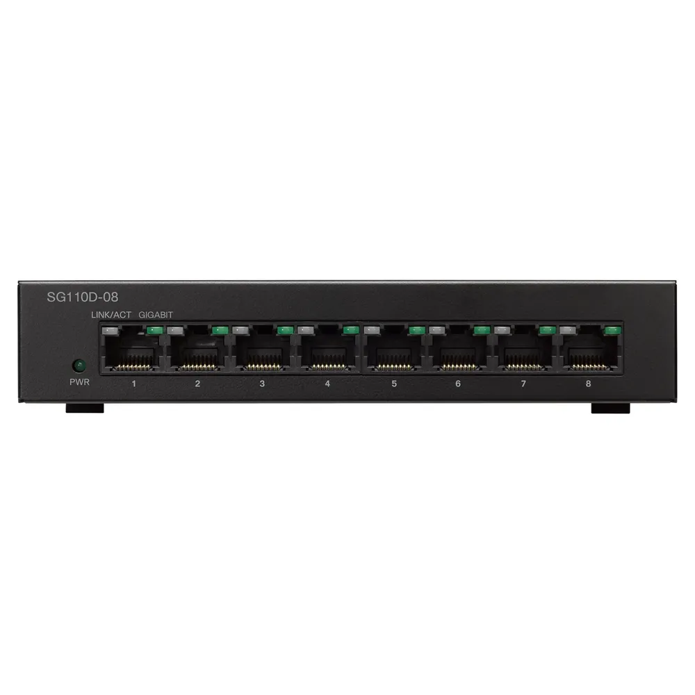 Cisco SG110D-08 | Switch | 8x 1000Mb/s, Desktop Ilość portów PoEBrak portów PoE