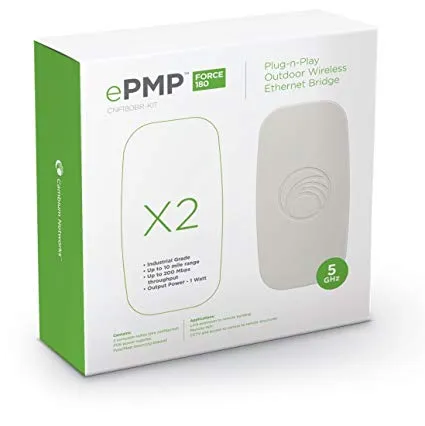 Cambium EPMP Force 180 Bridge-in-a-Box | Most WiFi | 2x Force 180 Częstotliwość pracy5 GHz
