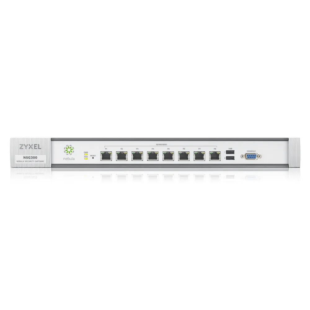 Zyxel NSG200 | Cloud gateway | Nebula Cloud, 5x RJ45 1000Mb/s, 2x RJ45 1000Mb/s WAN, gestionado Ilość portów WAN2x 10/100/1000BaseTX (RJ45)
