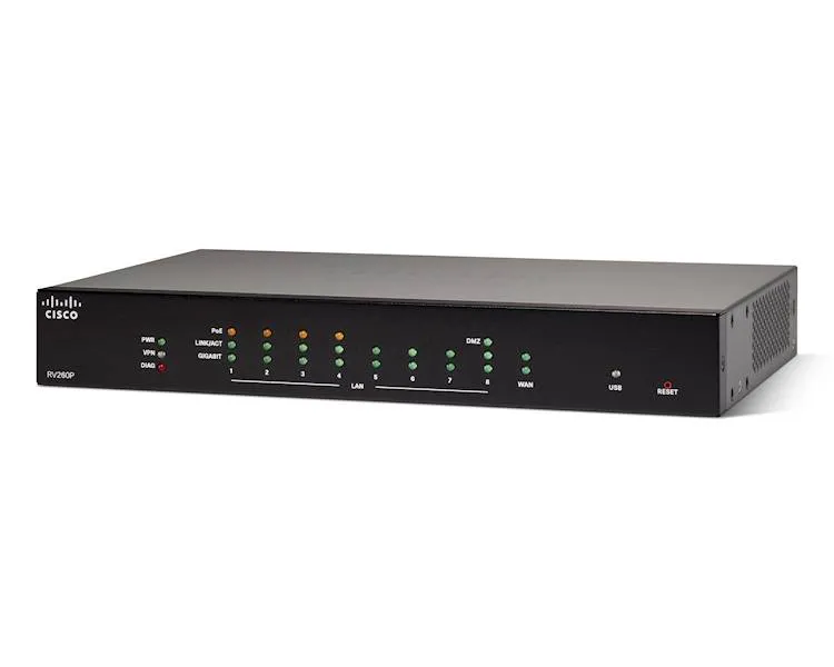 CISCO RV260P VPN ROUTER Ilość portów WAN1x 1G Combo (RJ45/SFP)
