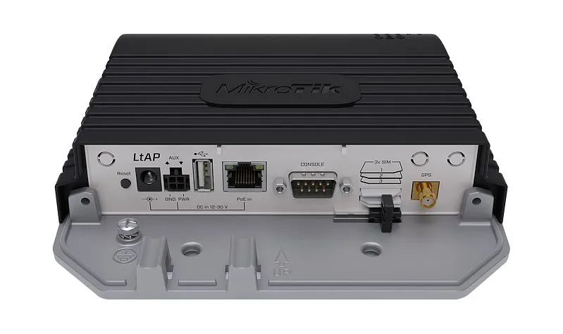 MikroTik LtAP LTE6 kit | LTE Router | RBLtAP-2HnD&R11e-LTE6, LTE 300Mb/s, 2,4GHz, 1x RJ45 1000Mb/s, 2x miniPCI-e, 3x SIM, 1x USB Częstotliwość pracy2.4 GHz