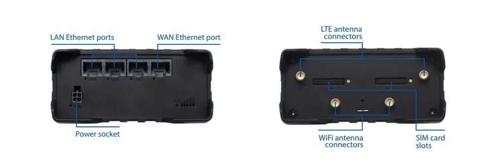 Teltonika RUT950 | Router 4G LTE | Verze Global, Cat.4, WiFi, Dual Sim, 1x WAN, 3X LAN, RUT950 V022C0 Maksymalna prędkość transmisji bezprzewodowej150 Mb/s
