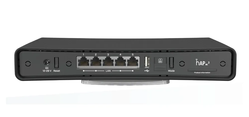 MikroTik RBD53GR-5HacD2HnD&R11e-LTE6 | Router LTE | hAP ac3 LTE6 Kit, 5x RJ45 1000Mb/s, 1x USB, 1x microSIM Częstotliwość pracyDual Band (2.4GHz, 5GHz)