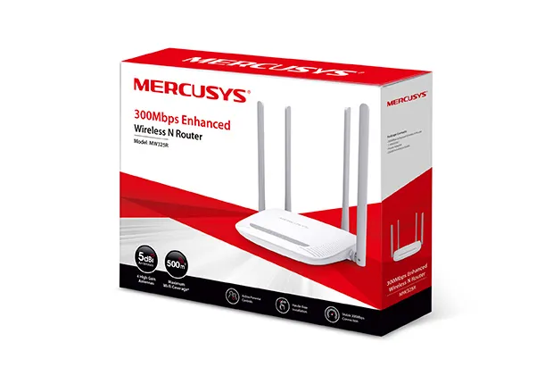 Mercusys MW325R | Router WiFi | 2,4GHz, 5x RJ45 100Mb/s Ilość portów WAN1x 10/100BaseTX (RJ45)