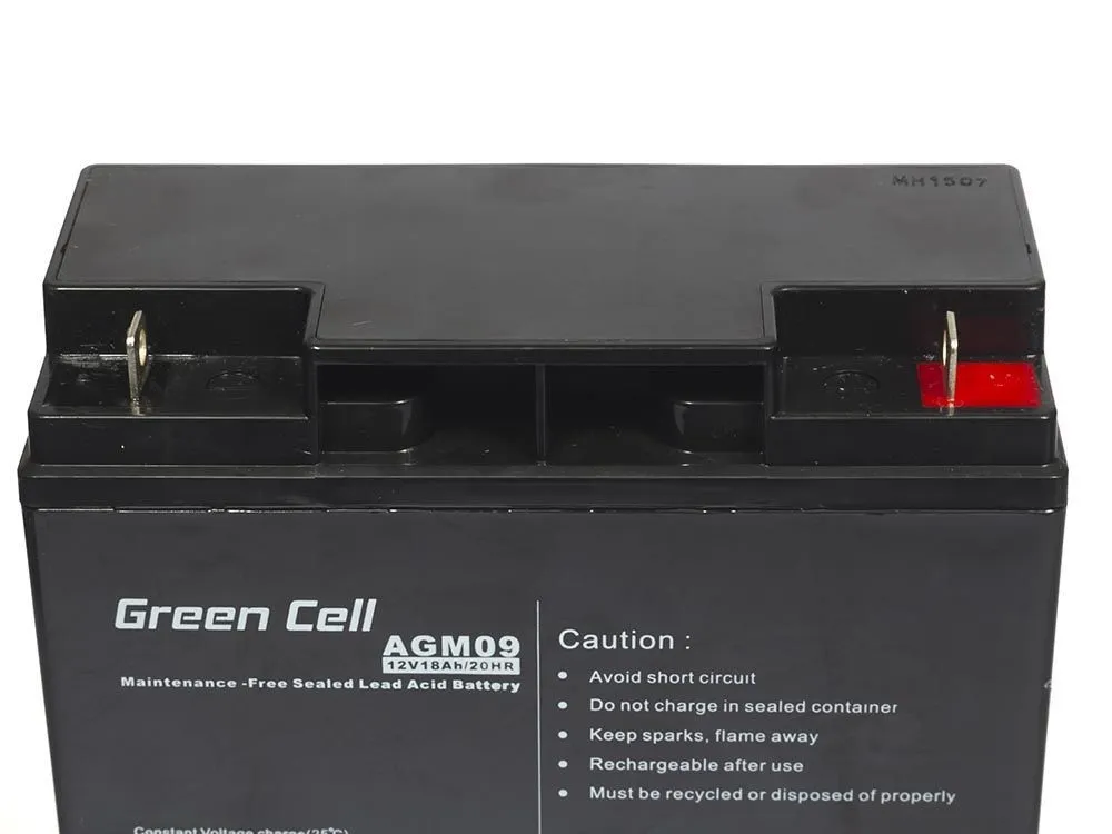 Green Cell AGM 12V 18Ah | Batería | de libre mantenimiento Typ akumulatoraAkumulator