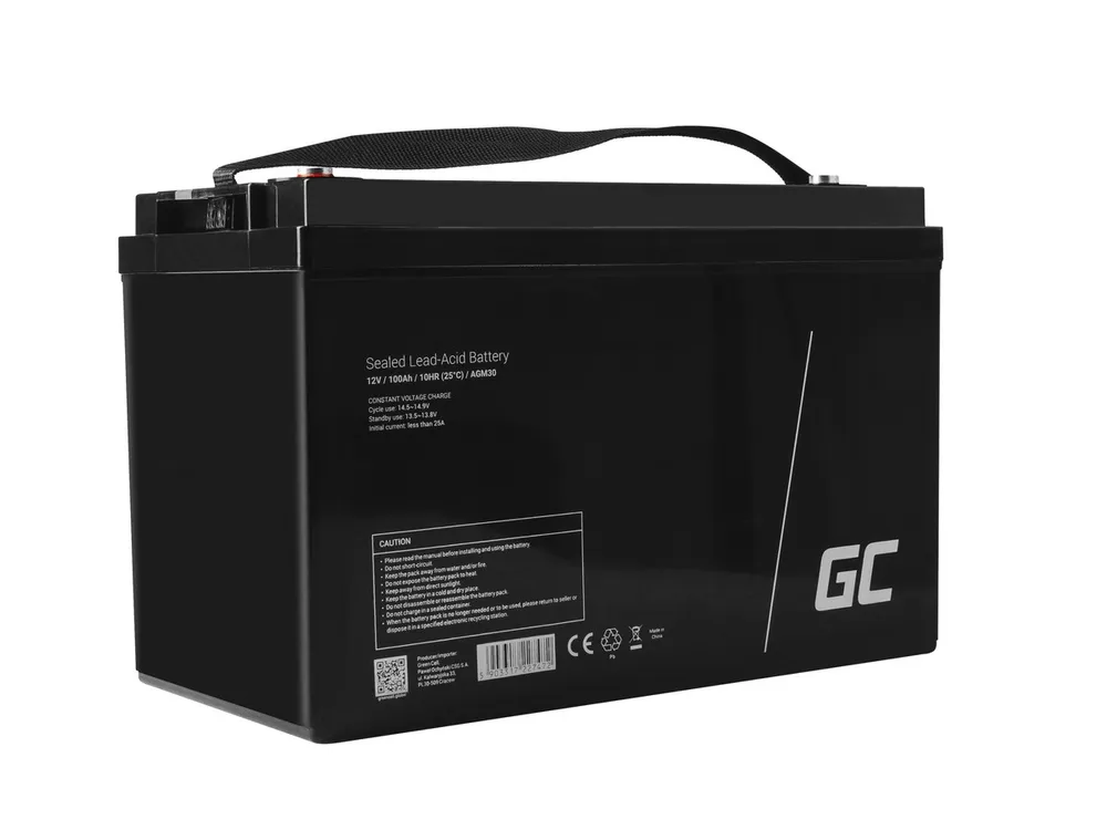 Green Cell AGM 12V 100Ah | Batería | de libre mantenimiento Napięcie wyjściowe12V