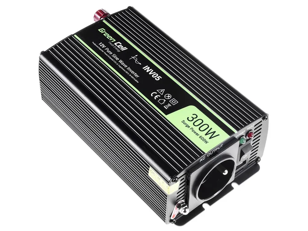 Green Cell INV05DE | Convertidor de voltaje para coche | 12V, 300W, onda sinusoidal pura 4
