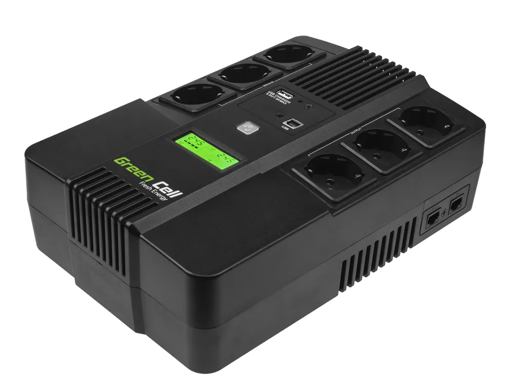 GREEN CELL UPS | Sistema de alimentación ininterrumpida UPS | AiO, pantalla LCD, 600VA 2