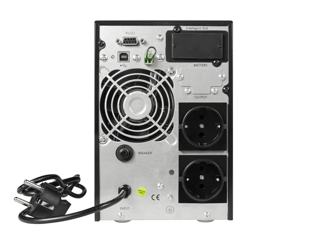 GREEN CELL UPS | Sistema de alimentación ininterrumpida UPS | Online MPII, pantalla LCD, 1000VA Schuko 2