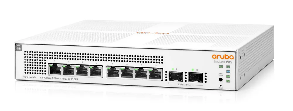 Aruba Instant On 1930 8G 2SFP PoE (124W) | Switch | 8x RJ45 1000 Mb/s, 2x SFP 1
