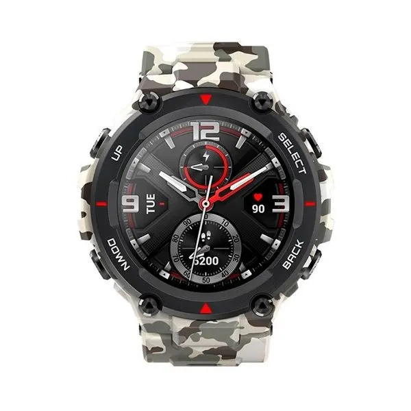 Xiaomi Amazfit T-Rex | Smartwatch | Camo Green, AMOLED, Bluetooth, GPS, 5ATM Typ łącznościBluetooth