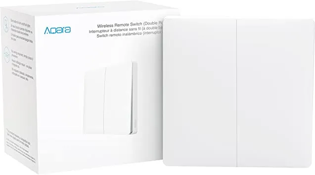 Xiaomi Aqara Wireless Remote Switch Double Rocker | Inalámbrico interruptor de pared | Blanco, 2 Botones, WXKG02LM Rodzaj czujnikaPrzełącznik