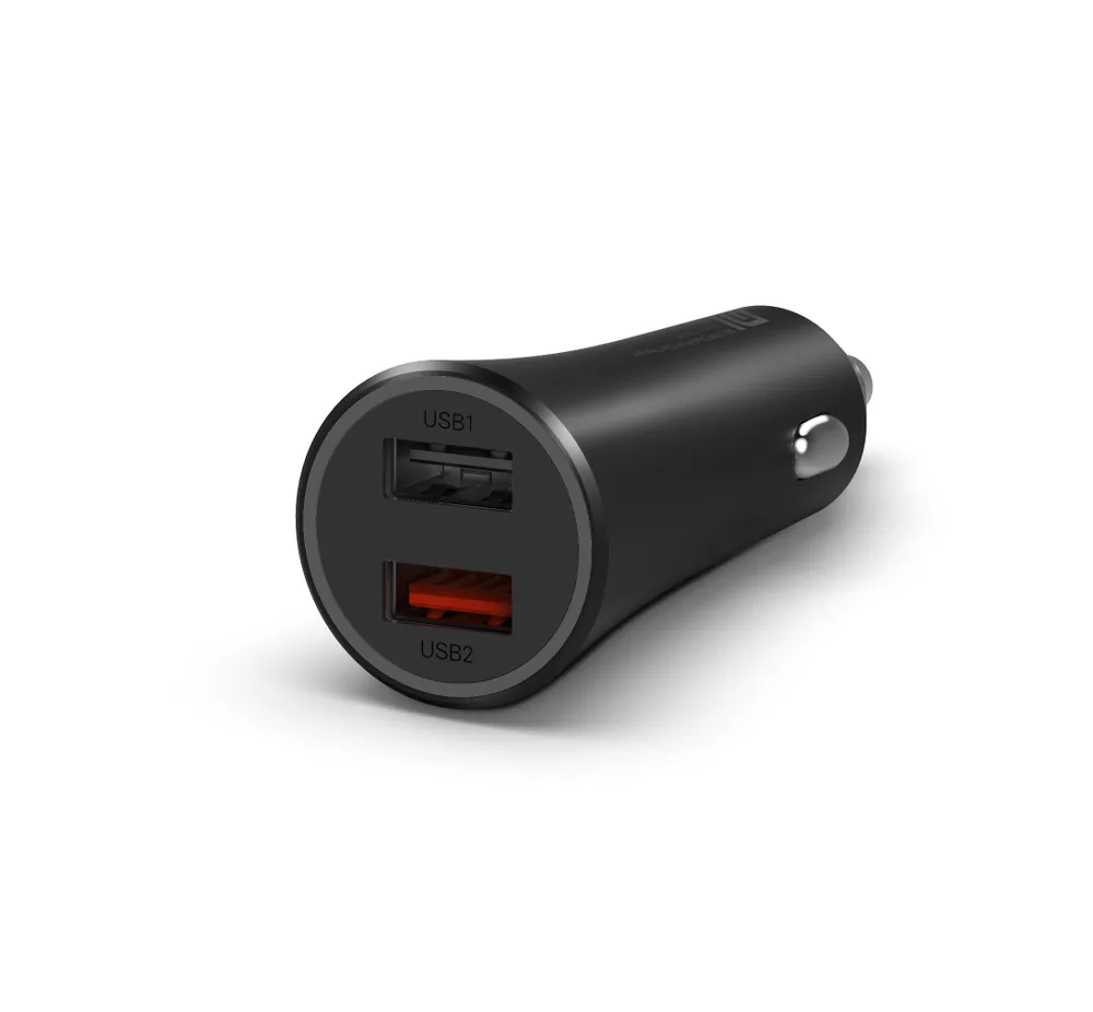 Xiaomi Mi 37W Cargador de coche | Potencia máxima 37W, 2x puertos USB, CC06ZM Napięcie wyjściowe5V
