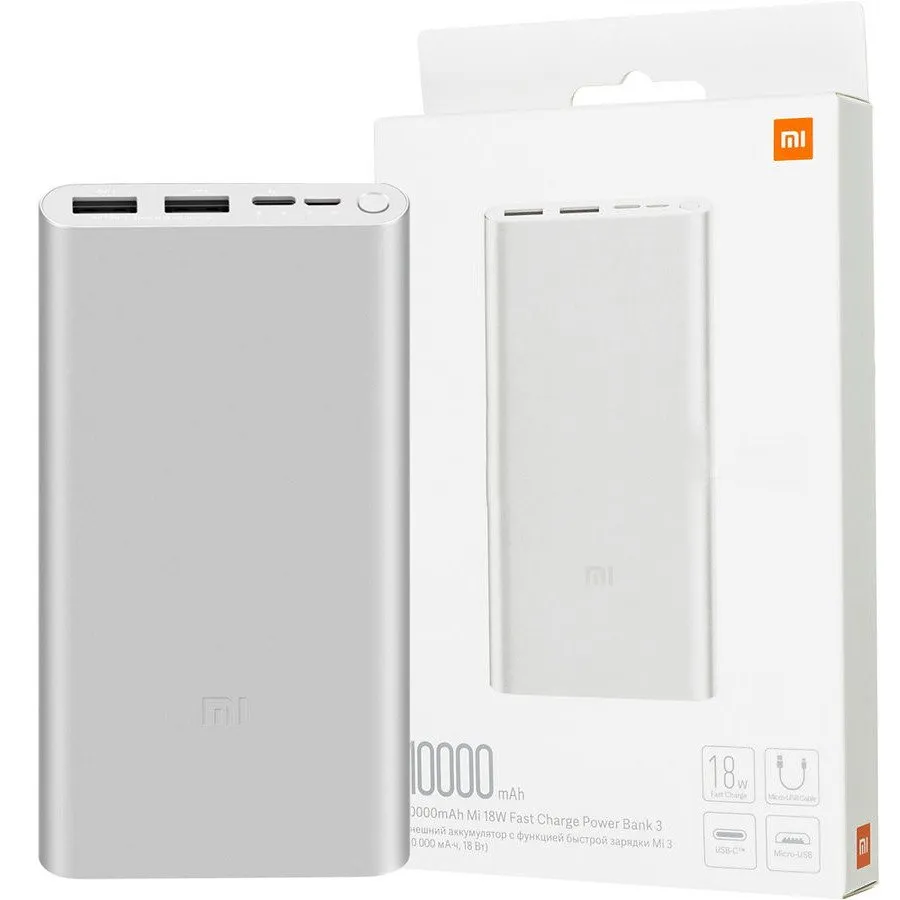 Xiaomi 10000mAh Mi 18W Fast Charge | Powerbank | 10000 mAh, Gris, PLM13ZM Napięcie wyjściowe5V