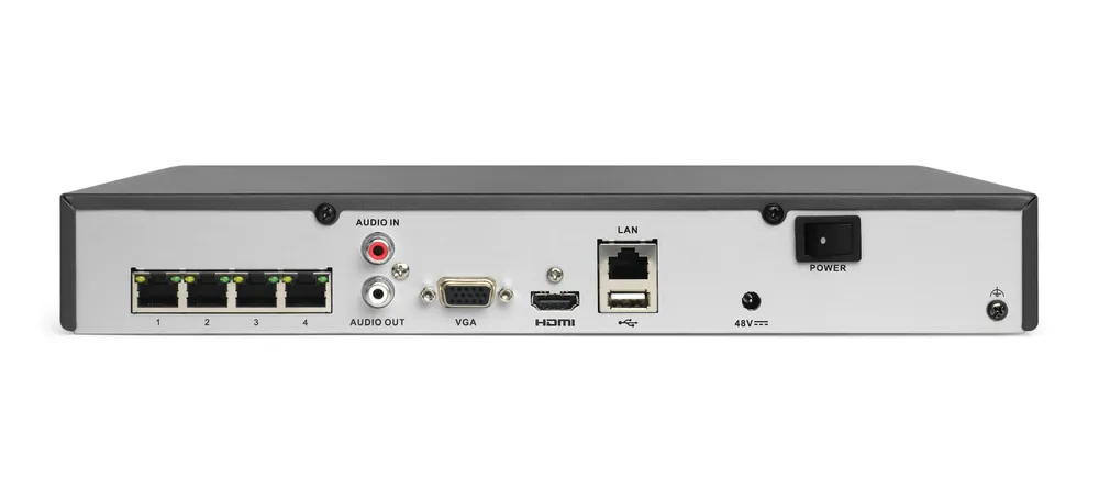Hikvision HWN-4104MH-4P(B) | Network Video Recorder | 4-ch, Hik-Connect RozdzielczośćFull HD 1080p