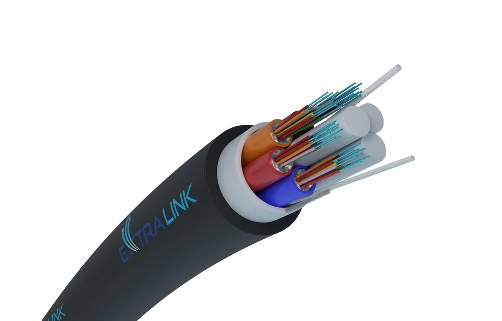 Fiberhome 48F | Fibra óptica cable | Single modo, 4T12F G652D, 9,2mm, 1.5kN, conducto Kabel do montażuKanalizacyjnego