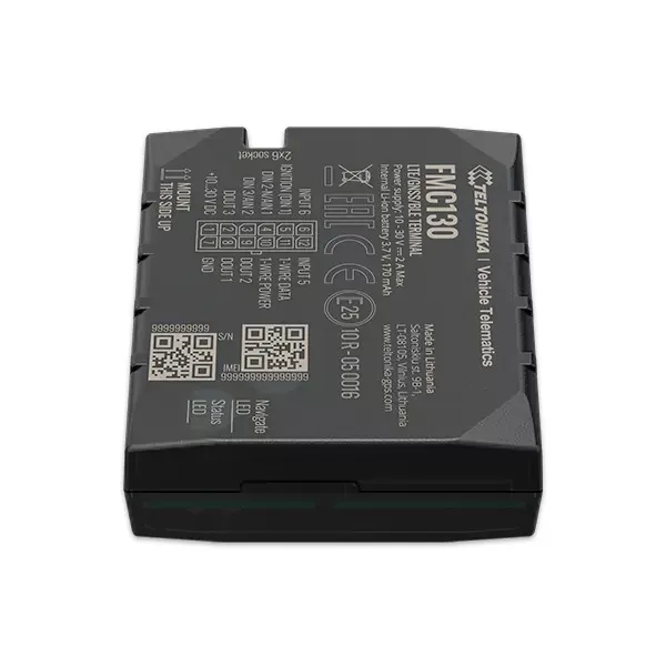 Teltonika FMC130 | Zaawansowany Router LTE | LTE Cat 1, UMTS, GSM, GPS, GLONASS, GALILEO, BEIDOU, QZSS, AGPS Typ łączności3G