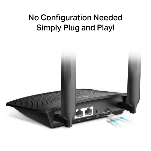 TP-Link Archer MR100 | Router LTE | 2,4GHz, 2x RJ45 100Mb/s, 1x microSIM 1