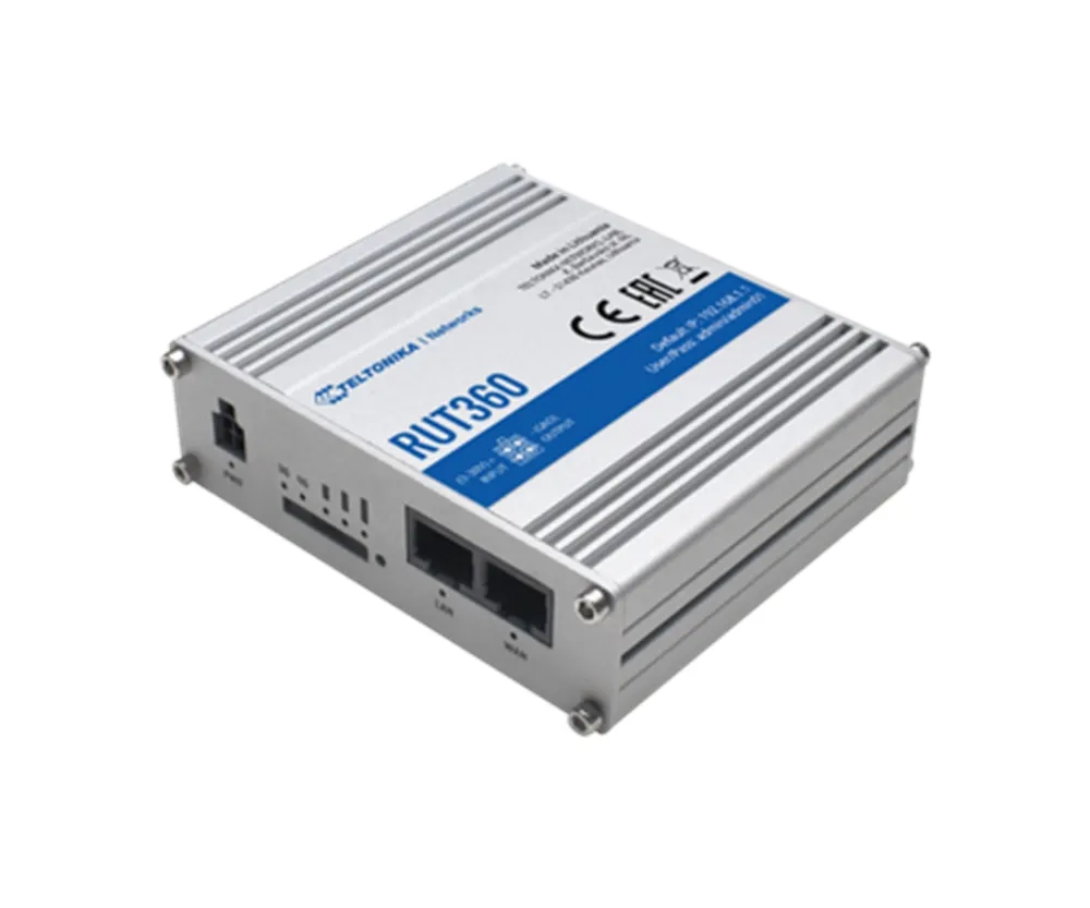 Teltonika RUT360 | Router Industrial LTE | Cat.6, 1x LAN, 1x WAN 100Mb/s, WiFi 2,4GHz, RUT360 000000 0