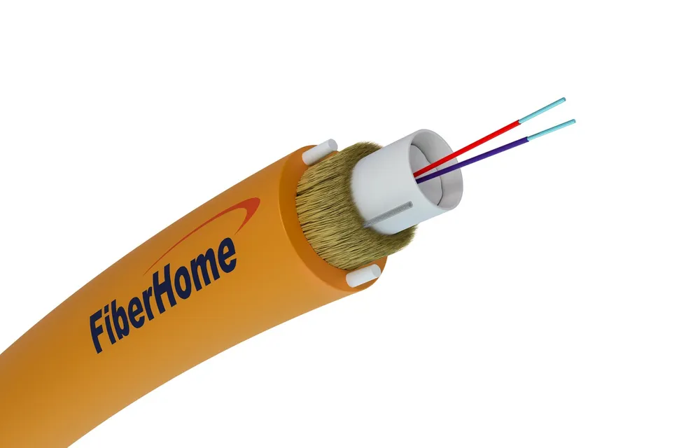 Direct buried fiber optic cable 2F | DAC Z-XOTKTCD, single modo, 2J, G652D, 1,2kN, 5.3mm | Fiberhome Kabel do montażuNa zewnątrz budynków