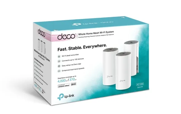 TP-LINK DECO E4 AC1200 HOME MESH WI-FI SYSTEM 3-PACK Ilość portów WAN2x 10/100BaseTX (RJ45)